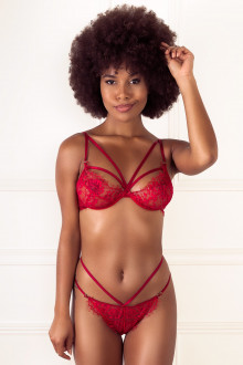 Red French Lace Set